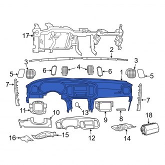 Dodge OE 1JN63DX9AF - Instrument Panel Knee Bolster