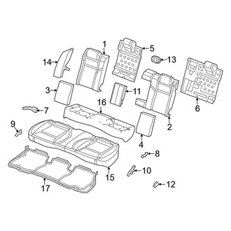 Dodge OE - Seats & Tracks - Rear Seat Components (60/40 Seat, Cloth)