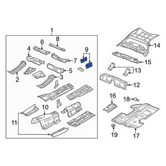 Dodge OE - Center Right Floor Pan Bracket