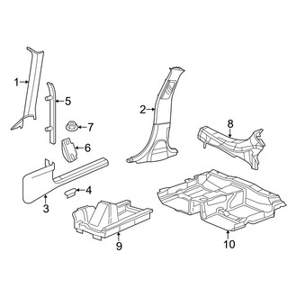 Dodge OE - Pillars, Rocker & Floor - Interior Trim