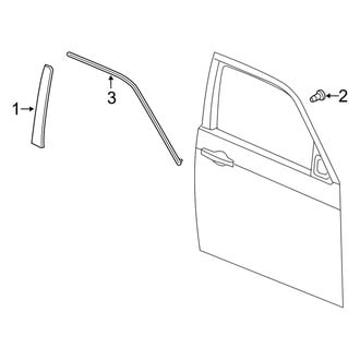 Dodge OE - Front Door - Exterior Trim