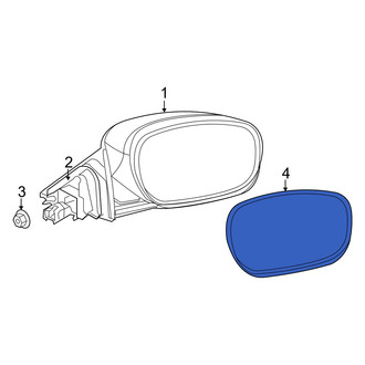 Dodge OE - Front Right Door Mirror Glass