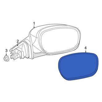 Dodge OE - Front Left Door Mirror Glass