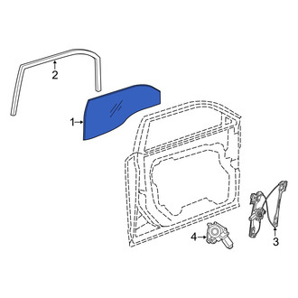 Dodge OE - Front Left Door Glass