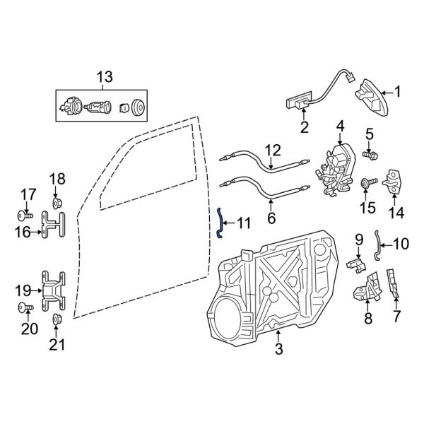 Door Lock Operating Rod