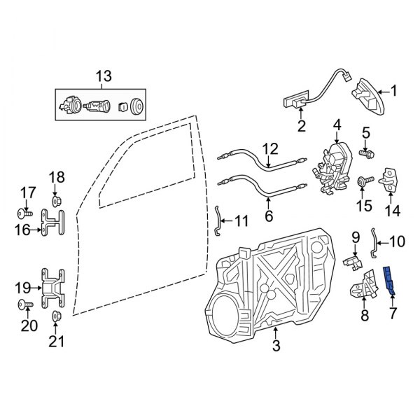 Door Lock Rod Clip