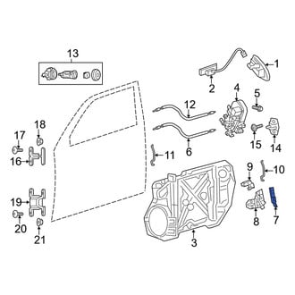 Dodge OE - Front Left Door Lock Rod Clip