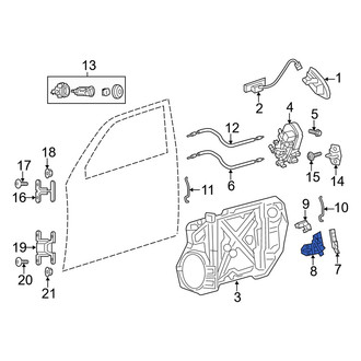 Dodge OE - Front Right Door Lock Rod Cover