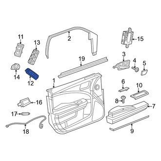 Dodge OE - Front Left Door Window Switch
