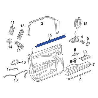 Dodge OE - Front Left Inner Door Window Belt Weatherstrip