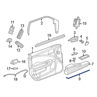 Dodge OE - Front Left Door Trim Molding