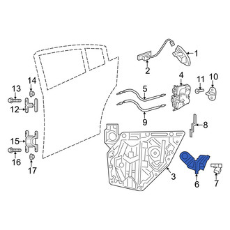 Dodge OE - Front Left Door Lock Rod Cover