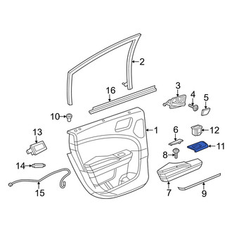 Dodge OE - Front Right Door Window Switch Bezel