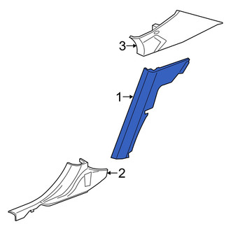 Dodge OE - Rear Left Center Interior Quarter Panel Trim Panel