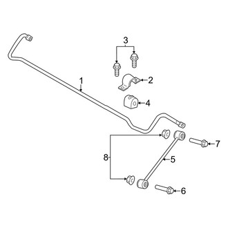 Dodge OE - Rear Suspension - Stabilizer Bar & Components