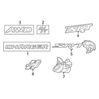 Dodge OE - Trunk Lid - Exterior Trim