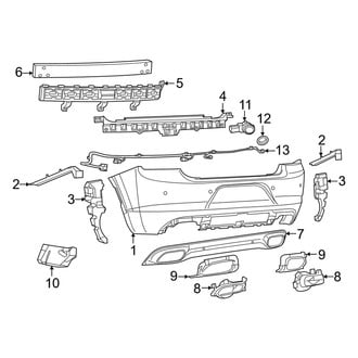 Dodge OE - Rear Bumper - Bumper & Components (W/O Vents)