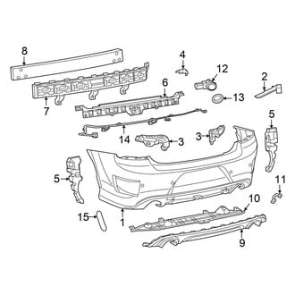 Dodge OE - Rear Bumper - Bumper & Components (With Vents)