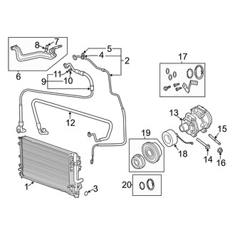 Dodge OE - Air Conditioner & Heater - Condenser, Compressor & Lines
