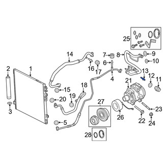 Dodge OE - A/C Service Valve Core