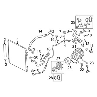 Dodge OE - Air Conditioner & Heater - Condenser, Compressor & Lines (6.4L)