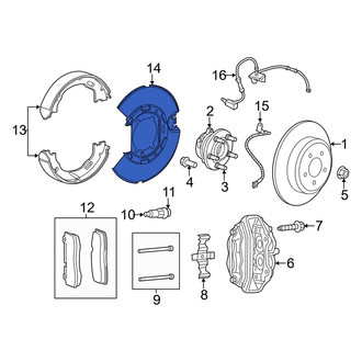 Dodge OE - Rear Right Brake Dust Shield