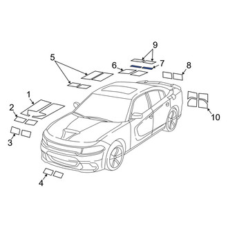 Dodge OE - Center Deck Lid Decal