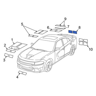 Dodge OE - Lower Deck Lid Decal