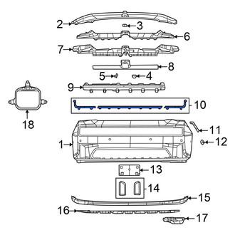 Dodge OE - Front Lower Bumper Trim
