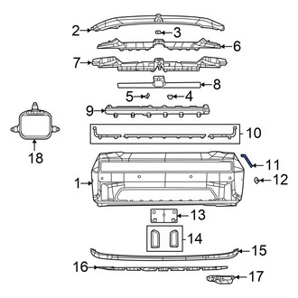 Dodge OE - Upper Bumper Cover Bracket