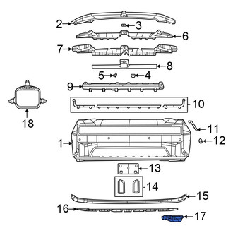 Dodge OE - Front Right Radiator Support Air Deflector