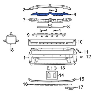 Dodge OE - Front Bumper Cover Reinforcement