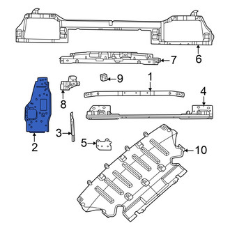 Dodge OE - Front Left Radiator Support Side Panel