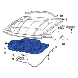 Dodge OE - Front Center Hood Insulation Pad