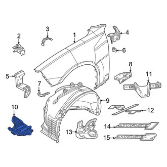 Dodge OE - Front Left Radiator Support Air Deflector