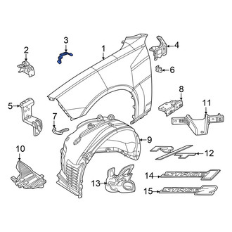 Dodge OE - Front Center Right Fender Bracket