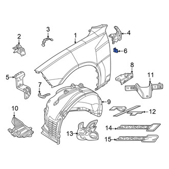 Dodge OE - Front Center Right Fender Bracket