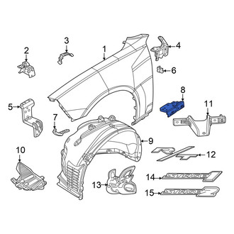Dodge OE - Rear Left Lower Fender Bracket