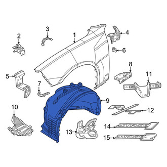 Dodge OE - Front Left Fender Splash Shield