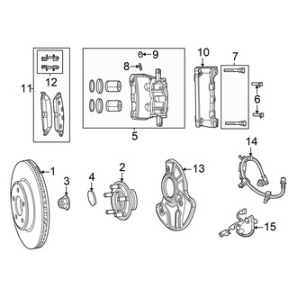 Dodge OE - Front Suspension - Brake Components (W/O Brembo Brakes)