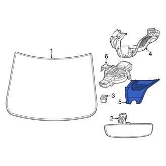 Dodge OE - Front Lower Interior Rear View Mirror Cover