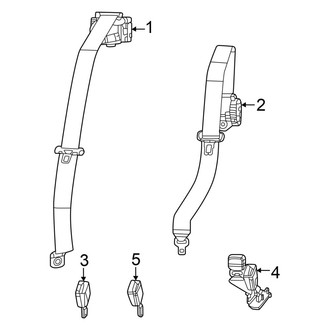 Dodge OE - Restraint Systems - Rear Seat Belts