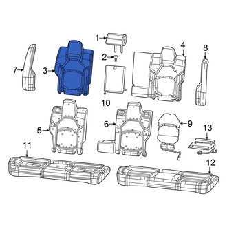Dodge OE - Rear Right Seat Back Cushion Cover