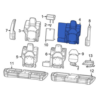 Dodge OE - Rear Left Seat Back Cushion Cover