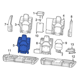 Dodge OE - Rear Right Seat Back Cushion