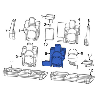Dodge OE - Rear Left Seat Back Cushion