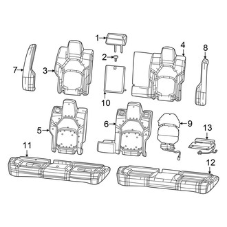 Dodge OE - Seats & Tracks - Rear Seat Components (Pads & Covers)