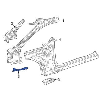 Dodge OE - Left Body A-Pillar Baffle Plate