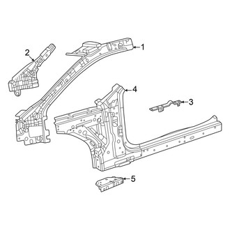 Dodge OE - Pillars, Rocker & Floor - Hinge Pillar