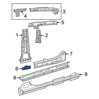 Dodge OE - Right Seat Belt Reinforcement